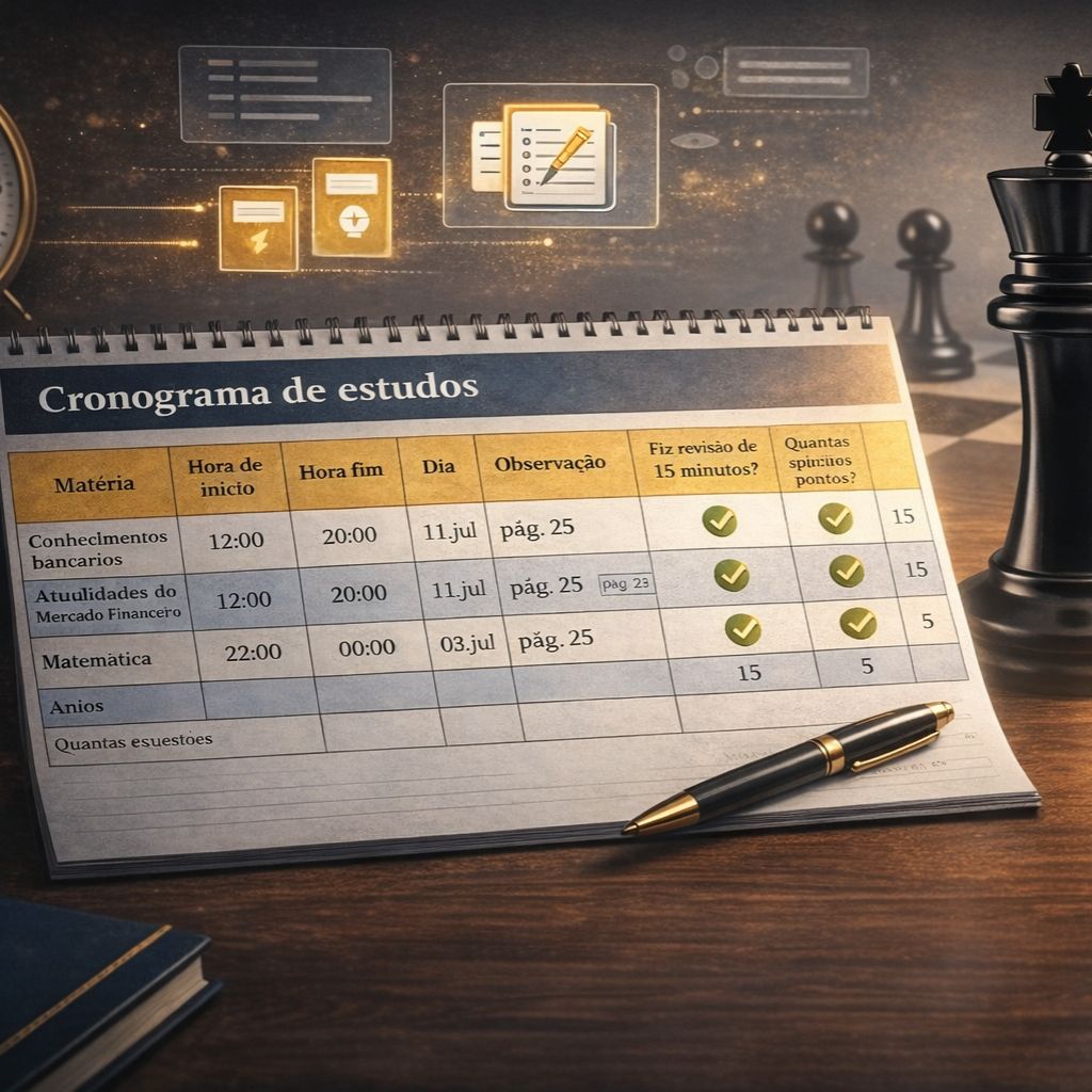 cronograma de estudos para concursos, técnicas de estudos para concursos