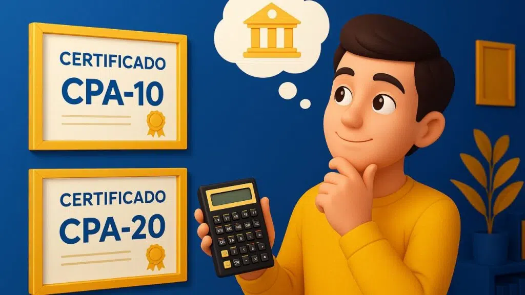 conteúdo CPA-10 e CPA-20, o que cai na CPA-10, como estudar para CPA-20, conteúdo das certificações ANBIMA, certificações financeiras Capriata Cursos