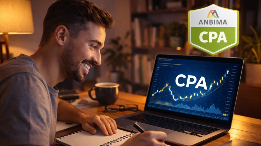 simulado gratuito Nova CPA, prova Nova CPA ANBIMA, certificação CPA 2026, atualização CPA ANBIMA, como passar na CPA, nova trilha ANBIMA, curso CPA, questões CPA
