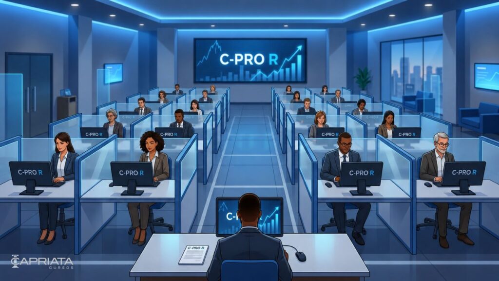 C-Pro R, C-Pro I, ANBIMA, simulado, certificação financeira, questões de prova, gabarito comentado, finanças comportamentais, suitability, fundos de investimento