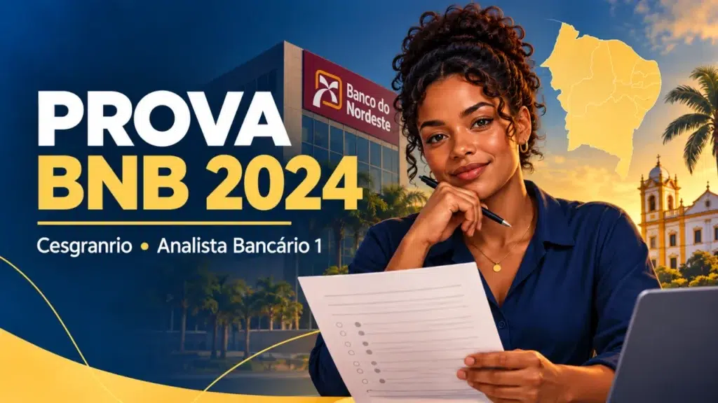 Prova Banco do Nordeste 2024, organizada pela Cesgranrio, para o cargo de Analista Bancário 1.